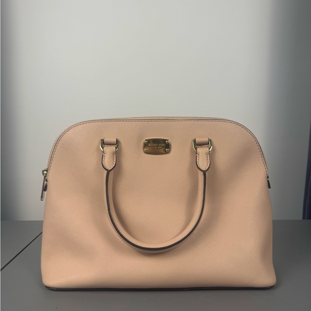 Michael Kors Satchel Bag – Blush Pink with Gold Hardware